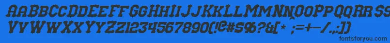 NuffleItalic Font – Black Fonts on Blue Background