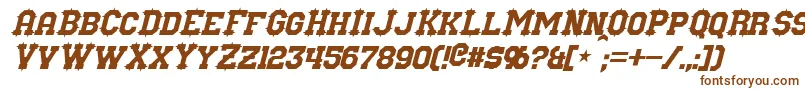 NuffleItalic Font – Brown Fonts on White Background