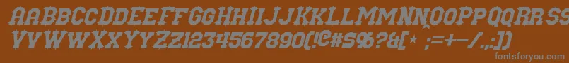 NuffleItalic Font – Gray Fonts on Brown Background