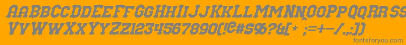 NuffleItalic Font – Gray Fonts on Orange Background