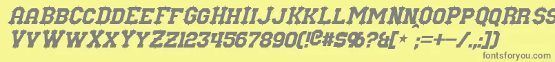 NuffleItalic Font – Gray Fonts on Yellow Background