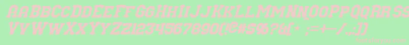 NuffleItalic Font – Pink Fonts on Green Background