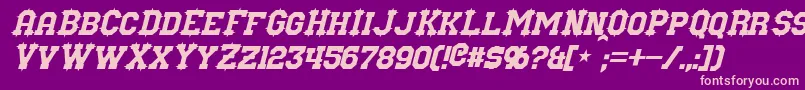 Więcej informacji o czcionce NuffleItalic Czcionka NuffleItalic – różowe czcionki na fioletowym tle
