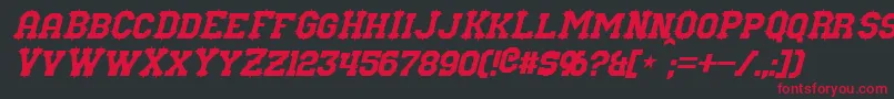 NuffleItalic Font – Red Fonts on Black Background