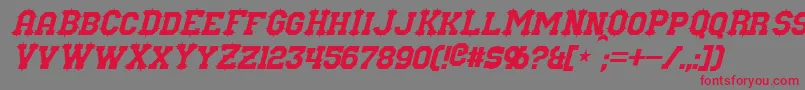 NuffleItalic Font – Red Fonts on Gray Background