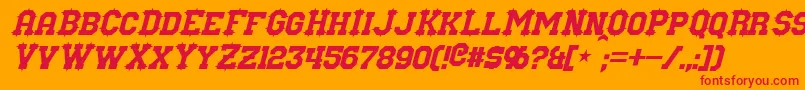 NuffleItalic Font – Red Fonts on Orange Background