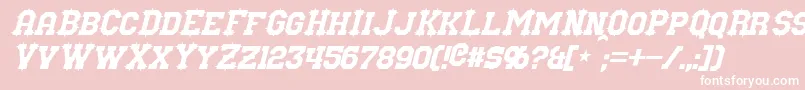 NuffleItalic-Schriftart – Weiße Schriften auf rosa Hintergrund