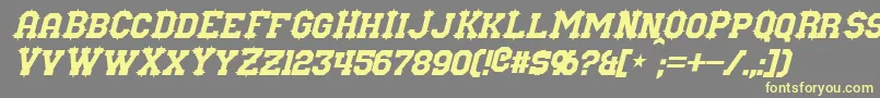 NuffleItalic Font – Yellow Fonts on Gray Background