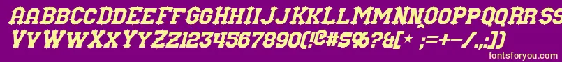 NuffleItalic Font – Yellow Fonts on Purple Background