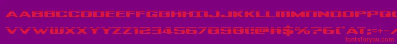 Tigersharklaser-Schriftart – Rote Schriften auf violettem Hintergrund