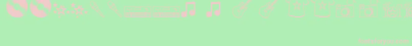 RockStar Font – Pink Fonts on Green Background