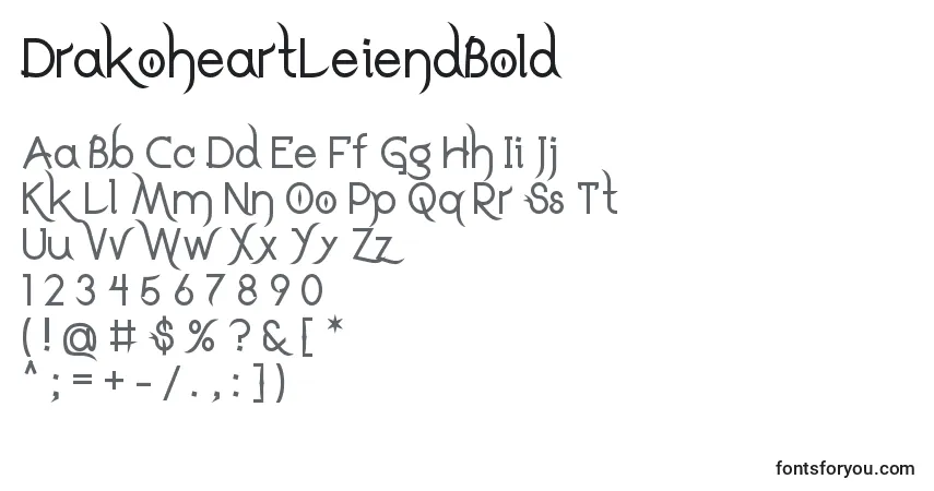 Schriftart DrakoheartLeiendBold – Alphabet, Zahlen, spezielle Symbole