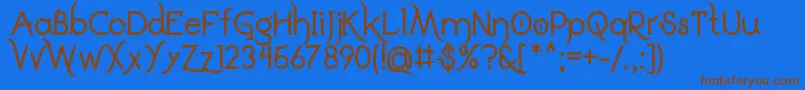 DrakoheartLeiendBold Font – Brown Fonts on Blue Background