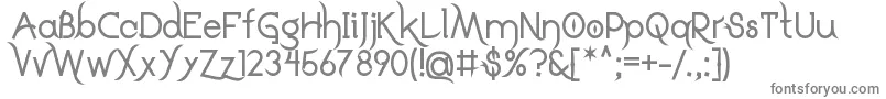 DrakoheartLeiendBold-fontti – harmaat kirjasimet valkoisella taustalla