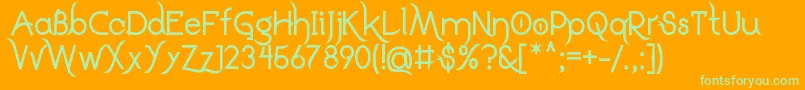 DrakoheartLeiendBold Font – Green Fonts on Orange Background