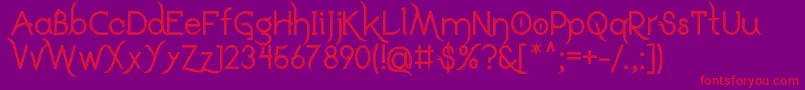 DrakoheartLeiendBold Font – Red Fonts on Purple Background