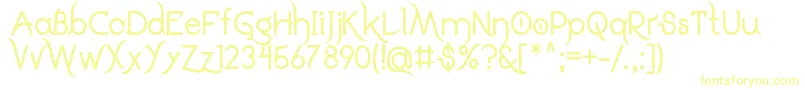 DrakoheartLeiendBold Font – Yellow Fonts on White Background