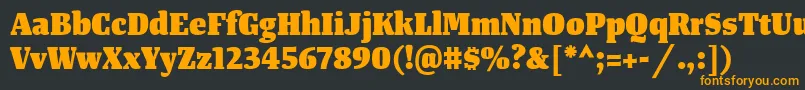 TangerserifnarrowHeavy Font – Orange Fonts on Black Background