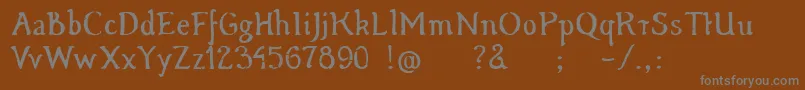 Шрифт WindyWoodDemo – серые шрифты на коричневом фоне