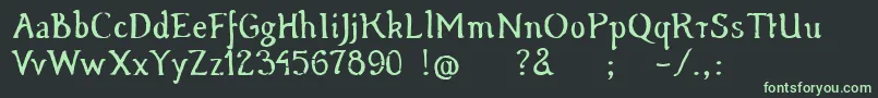 Fonte WindyWoodDemo – fontes verdes em um fundo preto