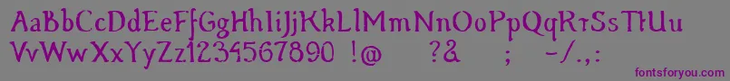 Шрифт WindyWoodDemo – фиолетовые шрифты на сером фоне
