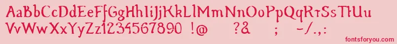 WindyWoodDemo Font – Red Fonts on Pink Background