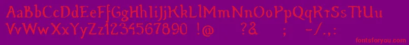 WindyWoodDemo Font – Red Fonts on Purple Background