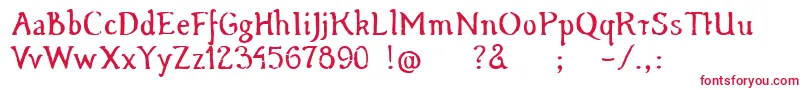 WindyWoodDemo Font – Red Fonts on White Background