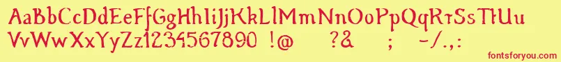 WindyWoodDemo Font – Red Fonts on Yellow Background