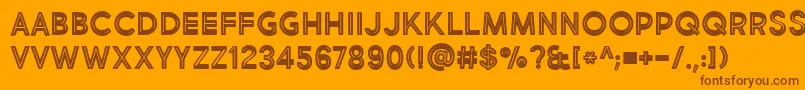 BmdMarketFreshInlineBold Font – Brown Fonts on Orange Background
