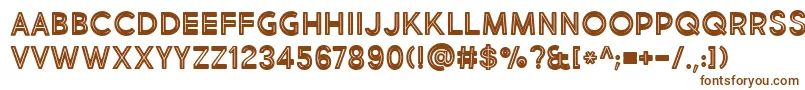 BmdMarketFreshInlineBold Font – Brown Fonts on White Background