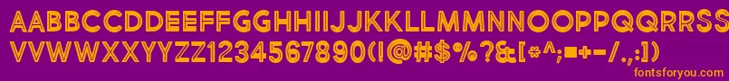BmdMarketFreshInlineBold Font – Orange Fonts on Purple Background