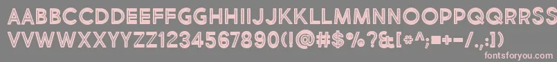 BmdMarketFreshInlineBold-Schriftart – Rosa Schriften auf grauem Hintergrund