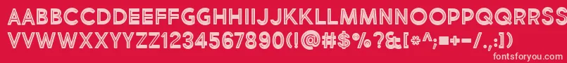 BmdMarketFreshInlineBold-Schriftart – Rosa Schriften auf rotem Hintergrund