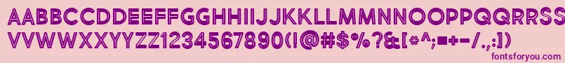 Шрифт BmdMarketFreshInlineBold – фиолетовые шрифты на розовом фоне