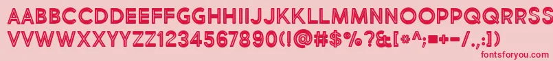 Шрифт BmdMarketFreshInlineBold – красные шрифты на розовом фоне