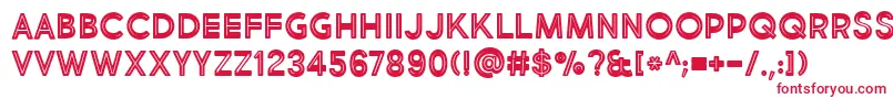 BmdMarketFreshInlineBold-Schriftart – Rote Schriften auf weißem Hintergrund