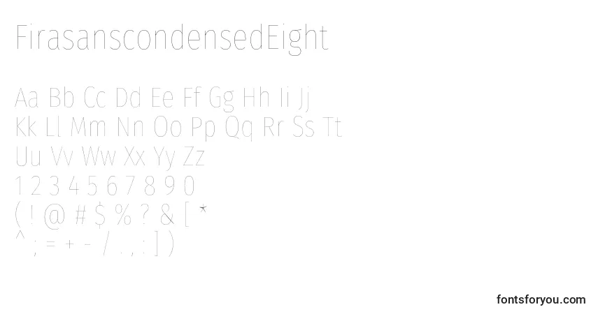 FirasanscondensedEight font – alphabet, numbers, special characters