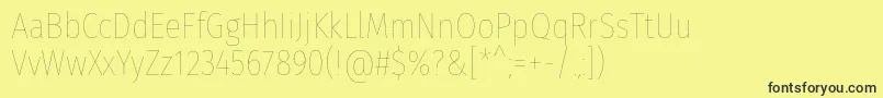 FirasanscondensedEight Font – Black Fonts on Yellow Background