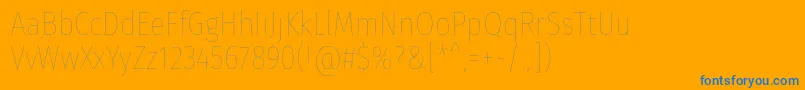 FirasanscondensedEight Font – Blue Fonts on Orange Background