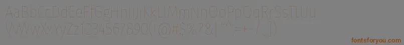 FirasanscondensedEight Font – Brown Fonts on Gray Background