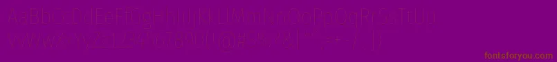 FirasanscondensedEight-Schriftart – Braune Schriften auf violettem Hintergrund