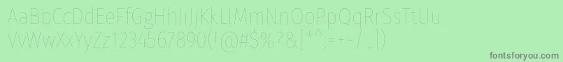 FirasanscondensedEight Font – Gray Fonts on Green Background