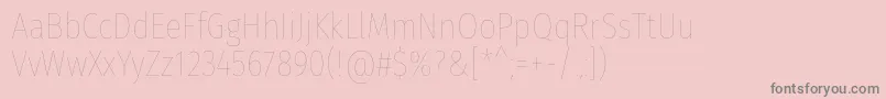 FirasanscondensedEight Font – Gray Fonts on Pink Background