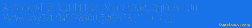 FirasanscondensedEight Font – Orange Fonts on Blue Background