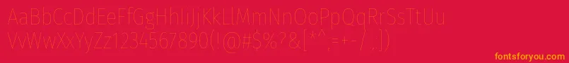 FirasanscondensedEight Font – Orange Fonts on Red Background