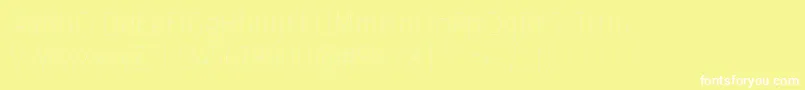 Fonte FirasanscondensedEight – fontes brancas em um fundo amarelo