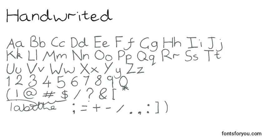 characters of handwrited font, letter of handwrited font, alphabet of  handwrited font