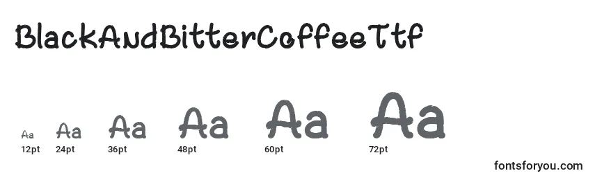 sizes of blackandbittercoffeettf font, blackandbittercoffeettf sizes