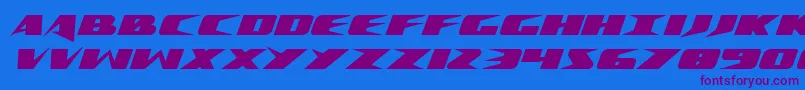 Crimesyndicateexpand Font – Purple Fonts on Blue Background